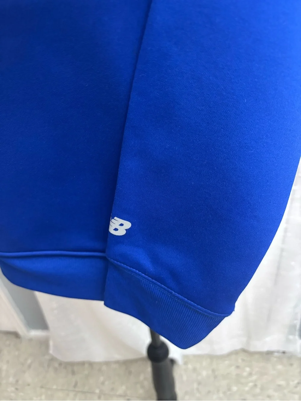 New Balance Youth Royal Blue Crewneck Hoodie with Orange Logo